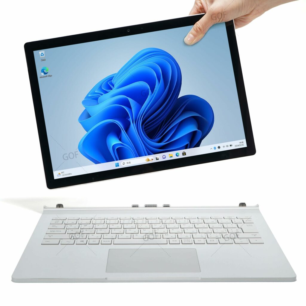 【整備済み品】 Surface Book 3 2in1 ノートPC 13.5インチ 3K (3000x2000) i5-1035G7 8GB 256GB SSD Win11 Pro Office 2019搭載 タッチペン対応 Webカメラ Bluetooth Wi-Fi